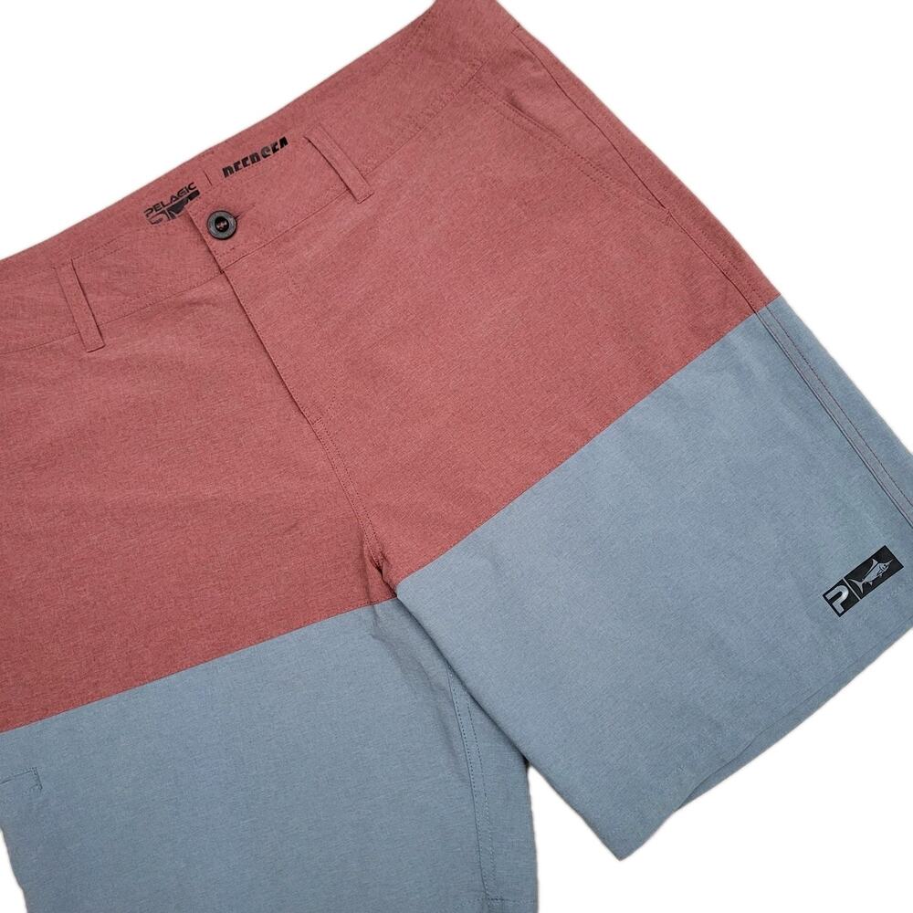 Pelagic Board Shorts Mens Hybrid Deep Sea Performance 38 Swim Trunks - Picture 11 of 12